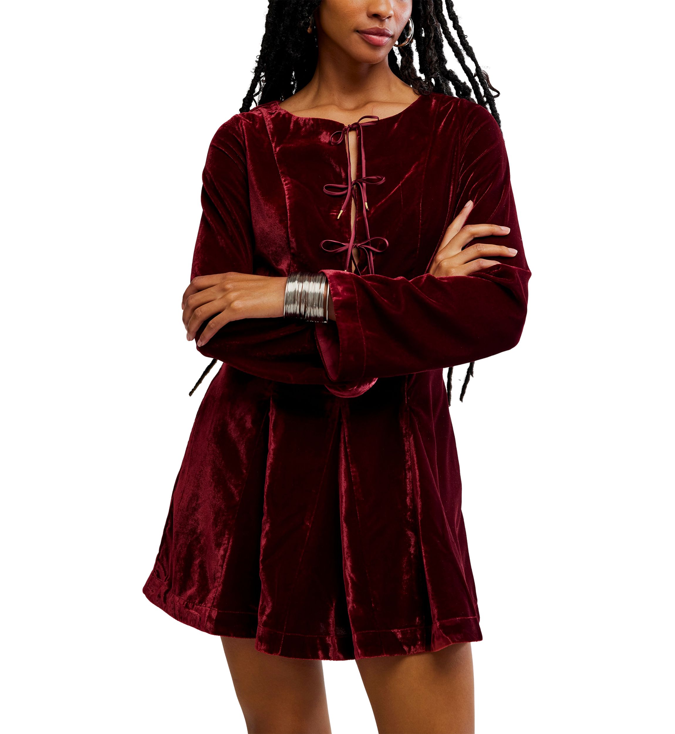 red velvet free people dress Free People Velvet Dress Rental
