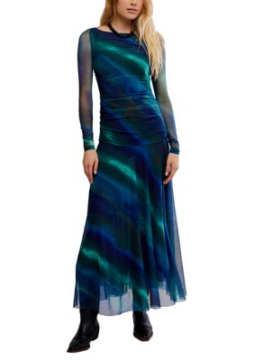 Free People Women's Sunnei Mesh Maxi Dress, Small