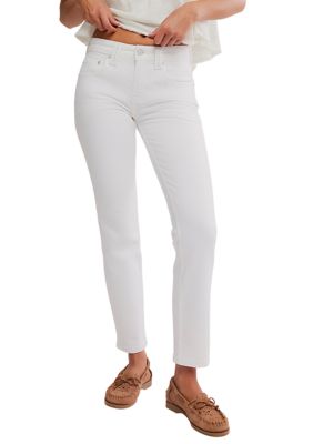 Free People Women's We The Free Oracle Low-Rise Slim Straight Jeans