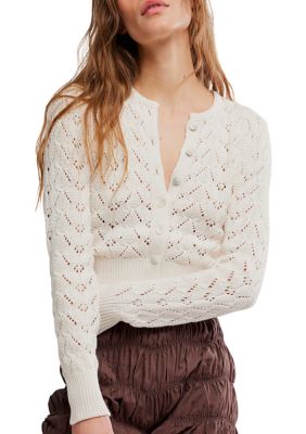 Free People Pretty In Pointelle Cardigan | Belk