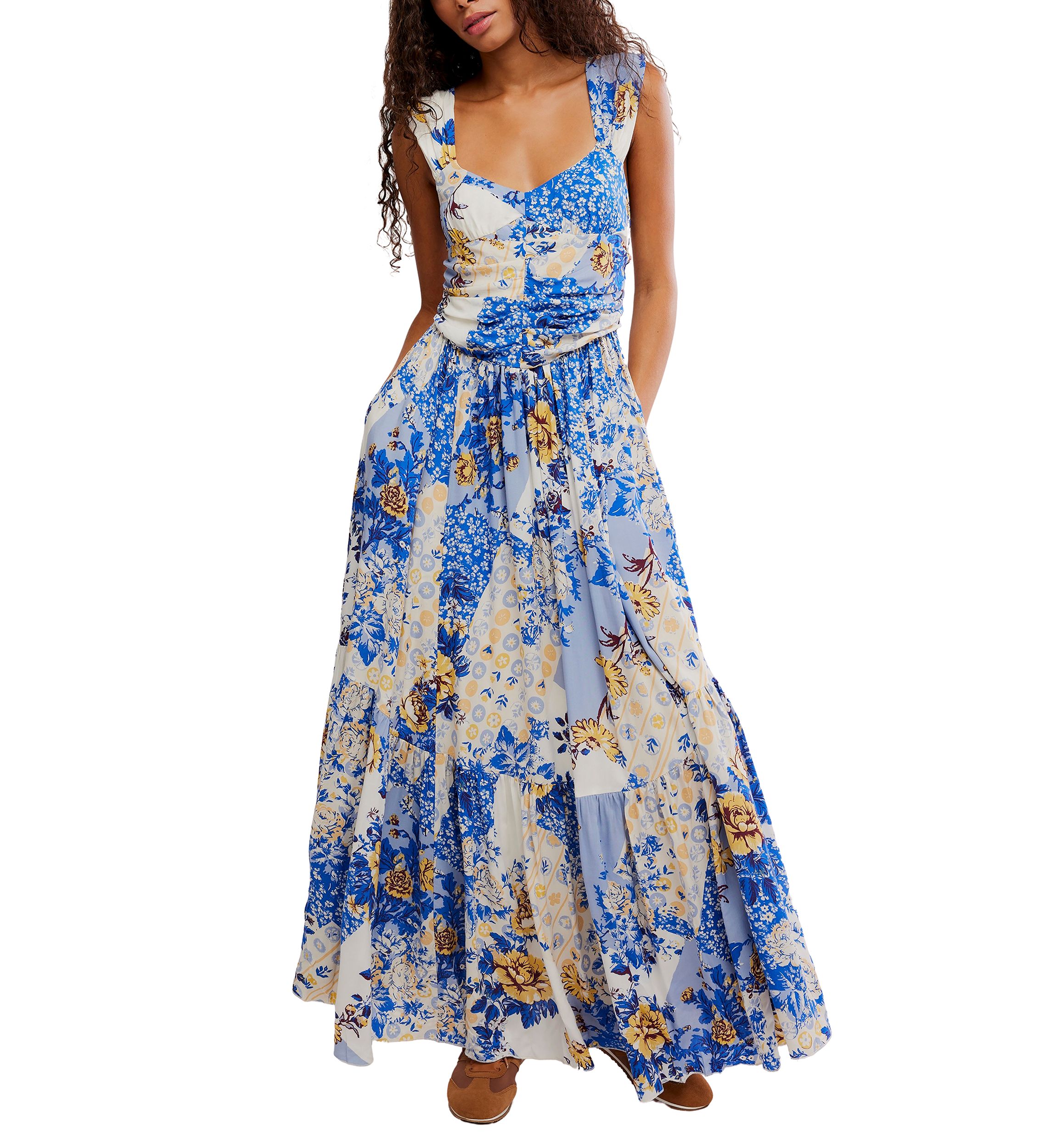 free people dresses sale Real Love Maxi Meadow Combo SM (Women's 4-6) at Amazon Women's Clothing store Delicately detailed with lace at the plunging V Right Now Midi Slip Dress