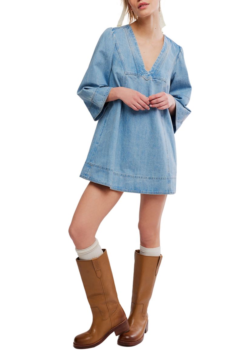 Free People Goldie Balloon Sleeve Dress | Belk