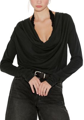 Free People Women's Jane Draped Long Sleeve Top