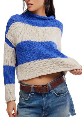 Free People Women's Opal Rollneck Knit Stripe Sweater
