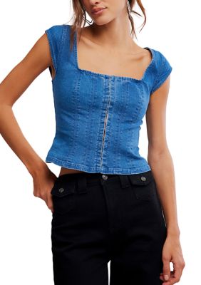 Free People Women's Marilyn Denim Corset