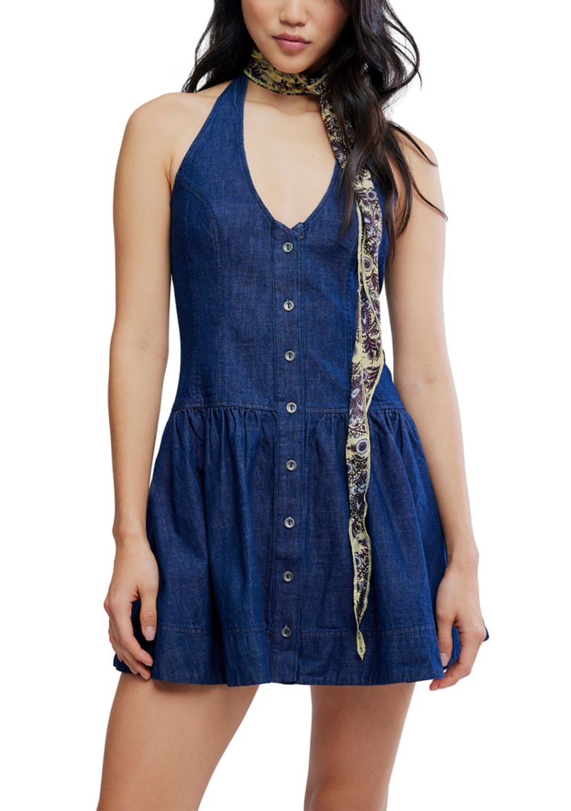 Free People Clean Break Denim Mini Dress | Belk