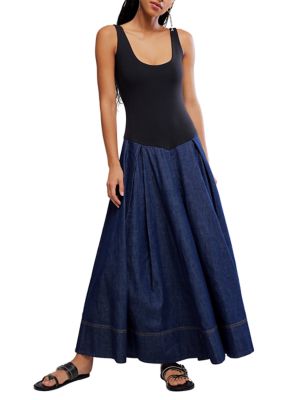 Free People Women's Elio Denim Midi Dress