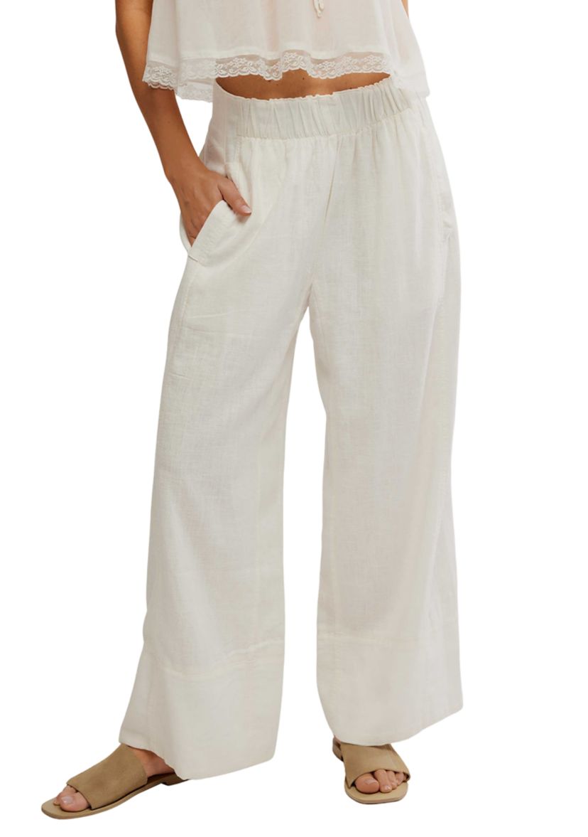Free People Day's End Linen Pull-On Pants | Belk