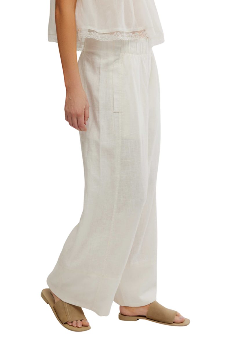 Free People Day's End Linen Pull-On Pants | Belk