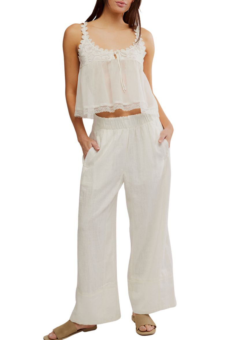 Free People Day's End Linen Pull-On Pants | Belk