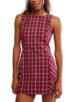 Free People Women's Atlas Plaid Mini Dress