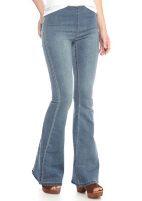 free people drapey a line pull on bell bottom jean