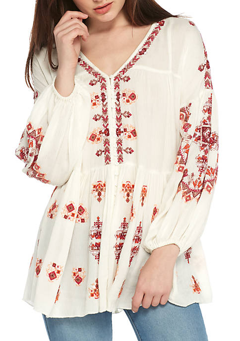 Free People Ariana Embroidered Tunic | belk