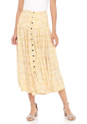 Free People Lovers Dream Printed Midi Skirt | belk