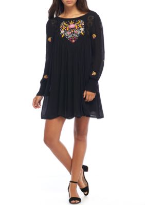 Moya embroidered mini discount dress