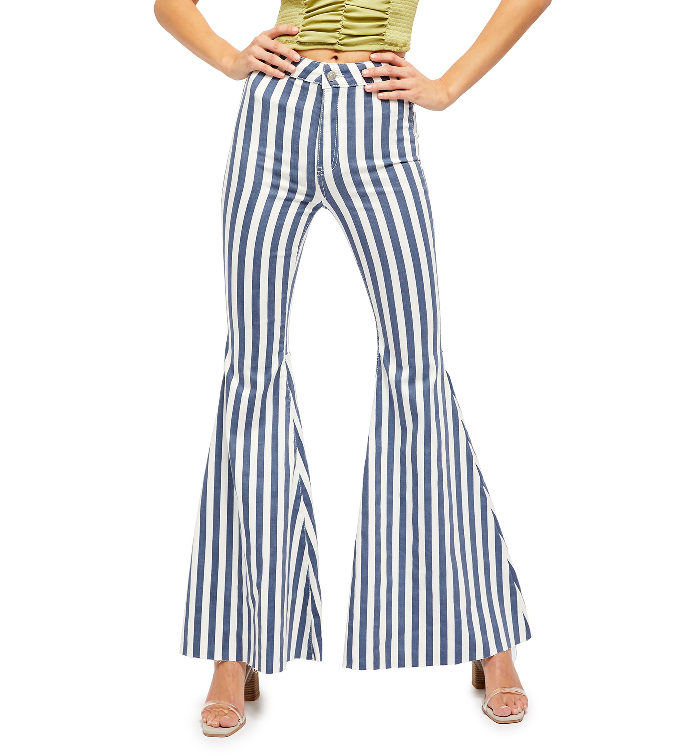 We the Free Just Float On Printed Flare Jeans