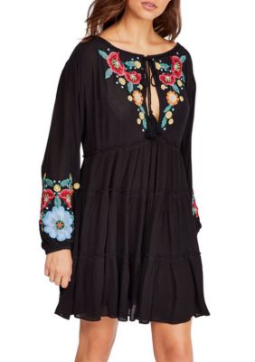 Free People Spell On You Embroidered Mini Dress Belk