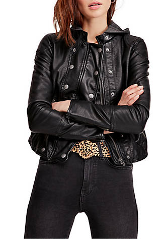 Free People New Dawn Vegan Leather Jacket Belk