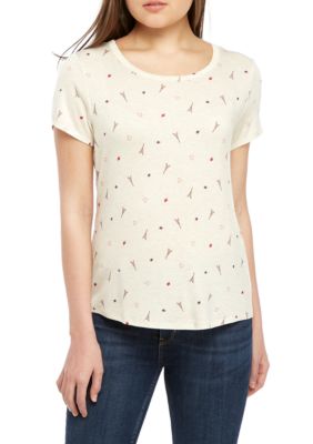 belle du jour short sleeve paris print te