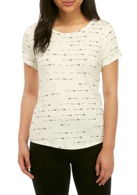 Belle Du Jour Short Sleeve Conversational Arrows T Shirt Belk