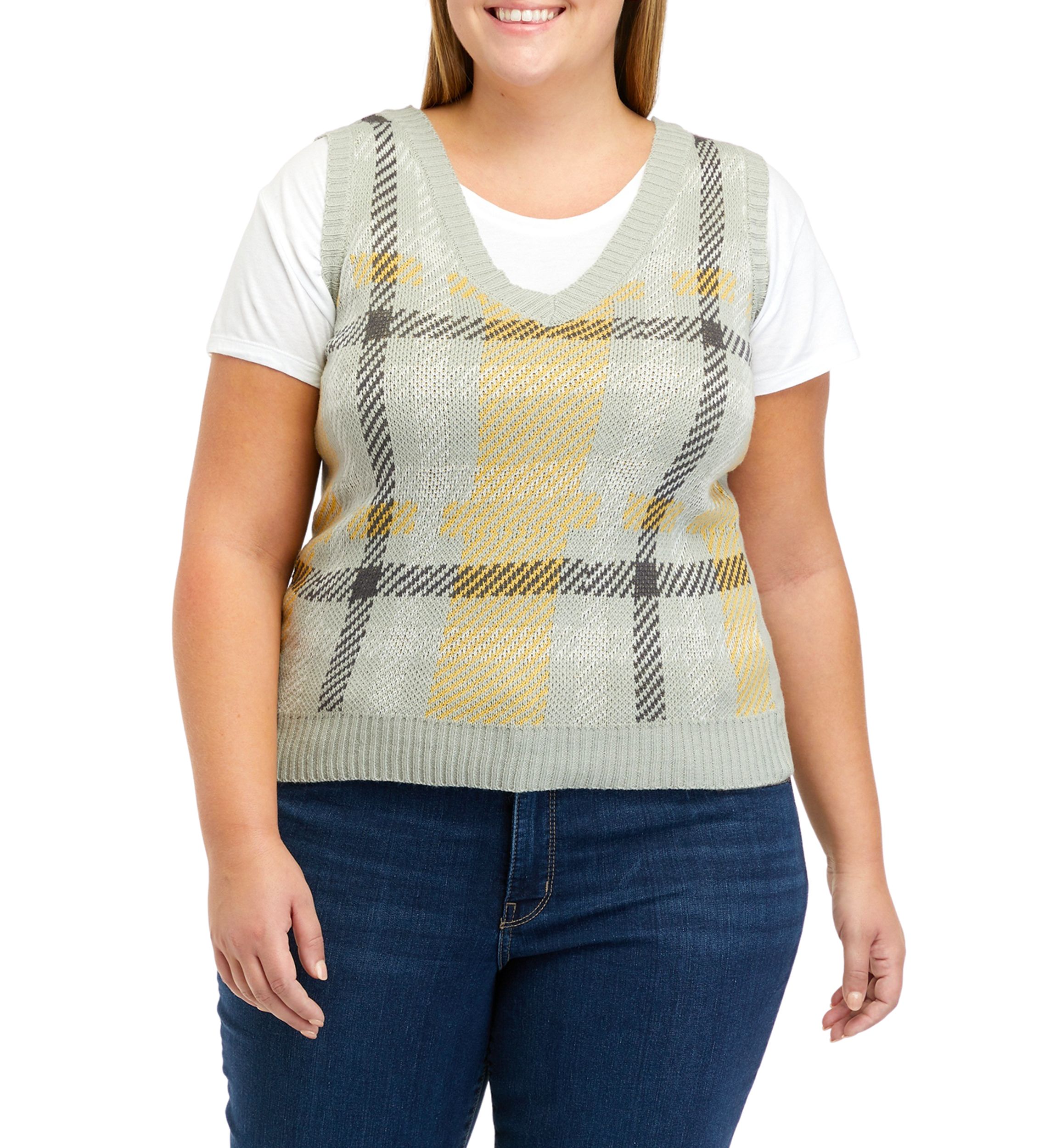 Plus Size Sleeveless Sweater Vest