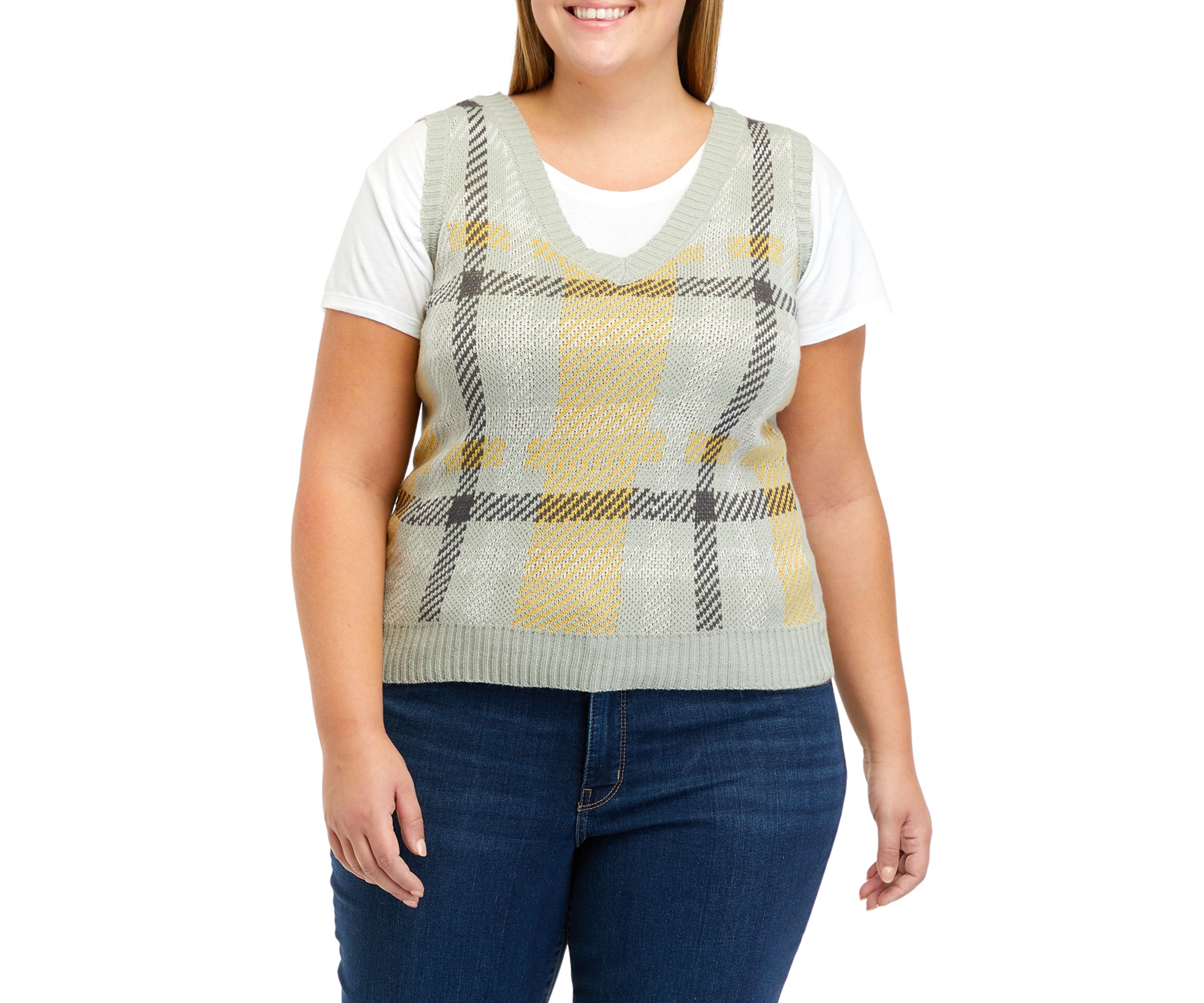 Plus Size Sleeveless Sweater Vest