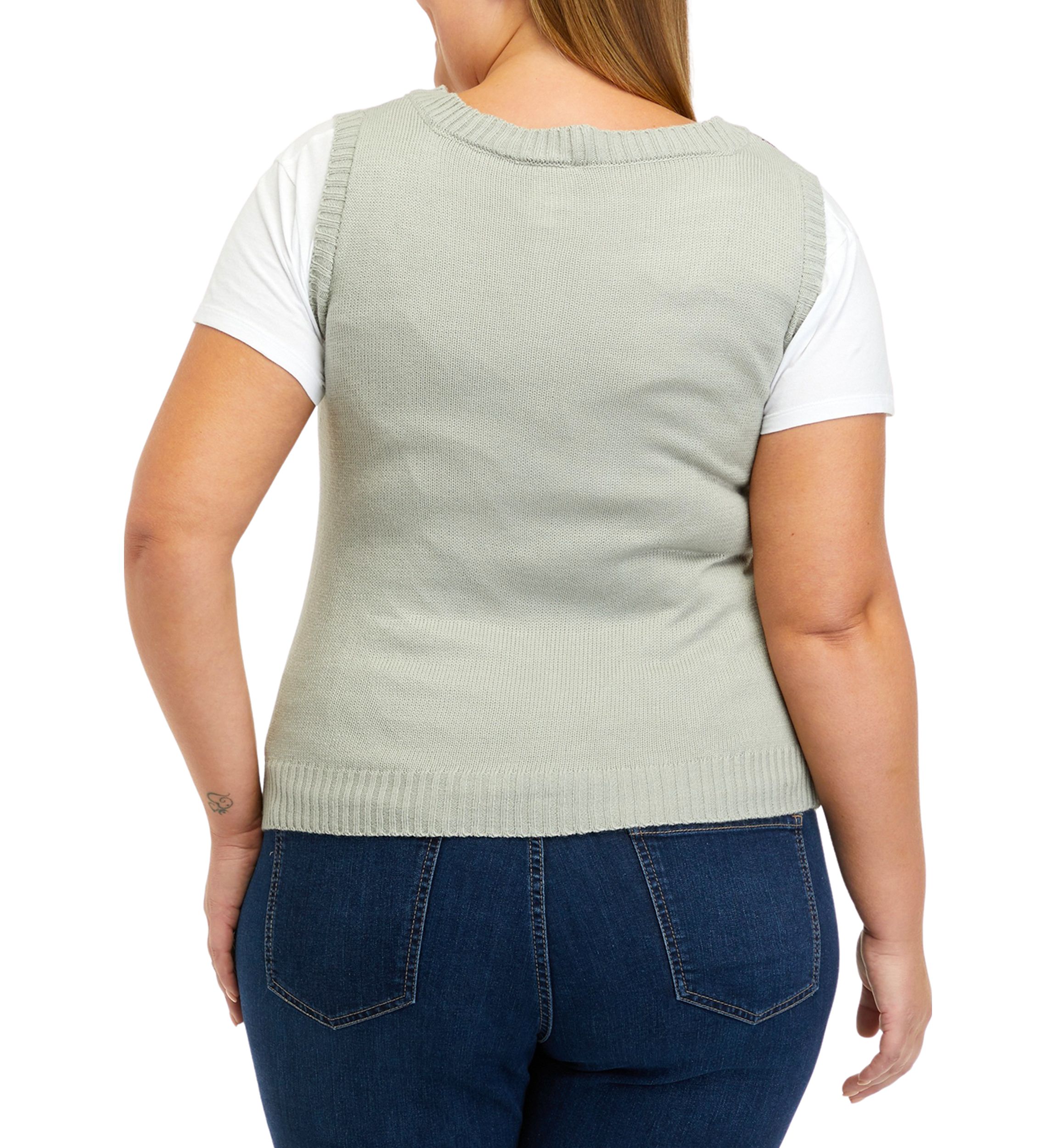 Plus Size Sleeveless Sweater Vest