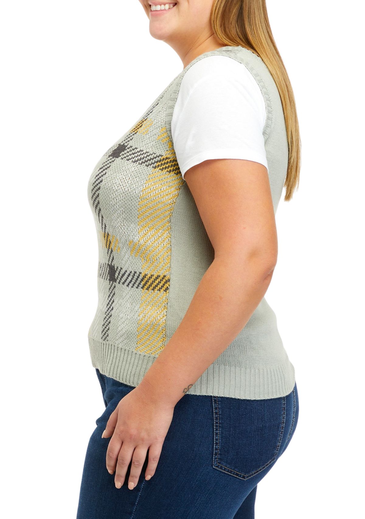 Plus Size Sleeveless Sweater Vest