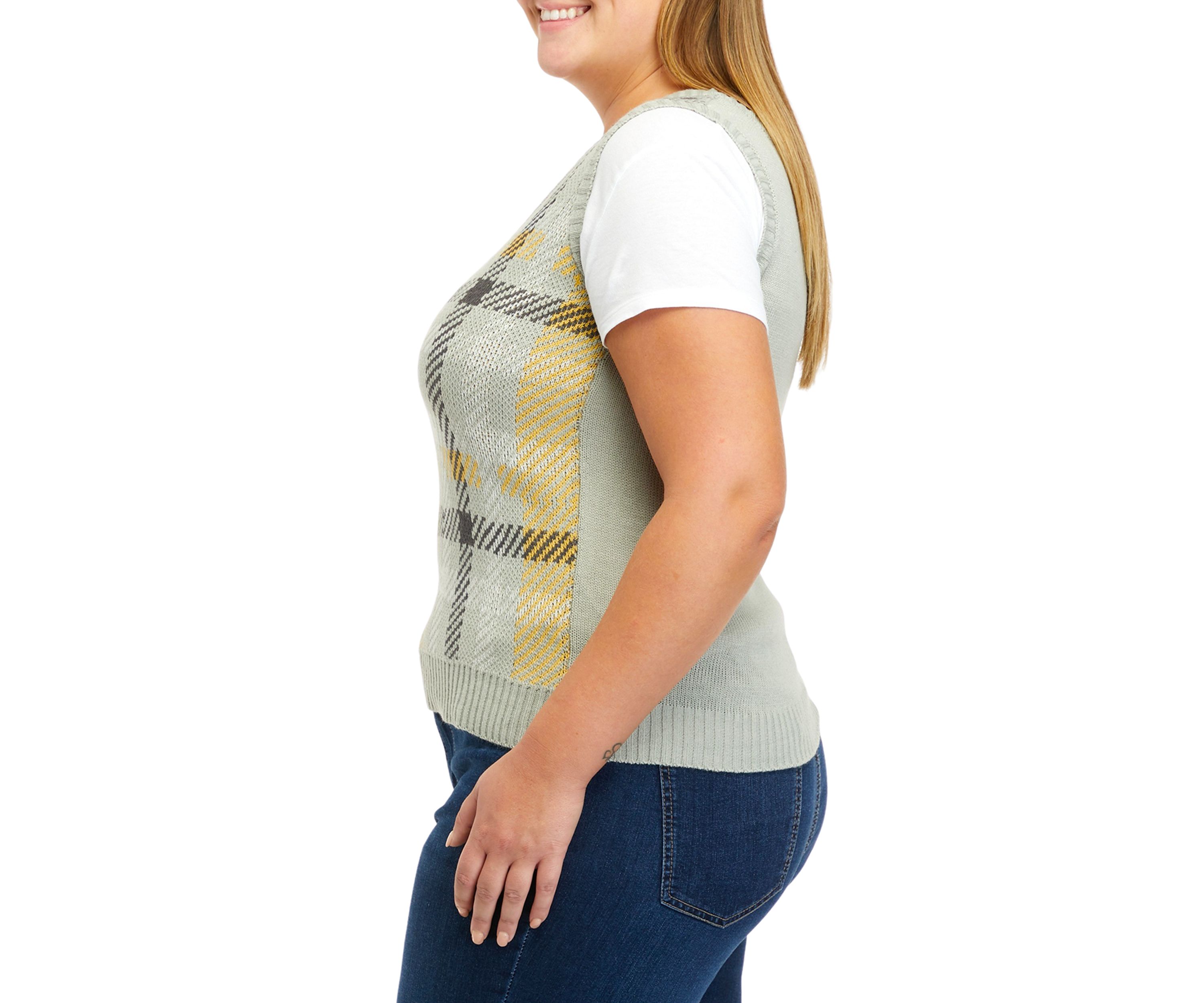 Plus Size Sleeveless Sweater Vest