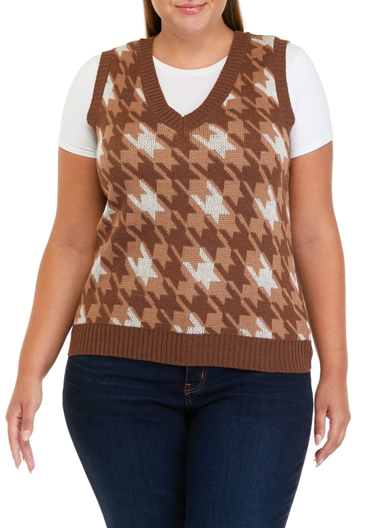 Plus Size Sleeveless Sweater Vest