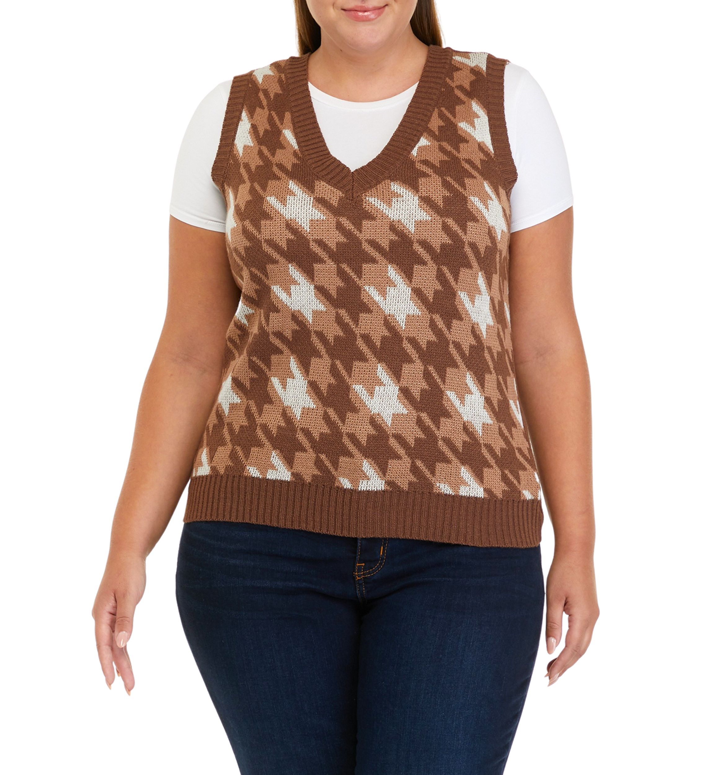 Plus Size Sleeveless Sweater Vest