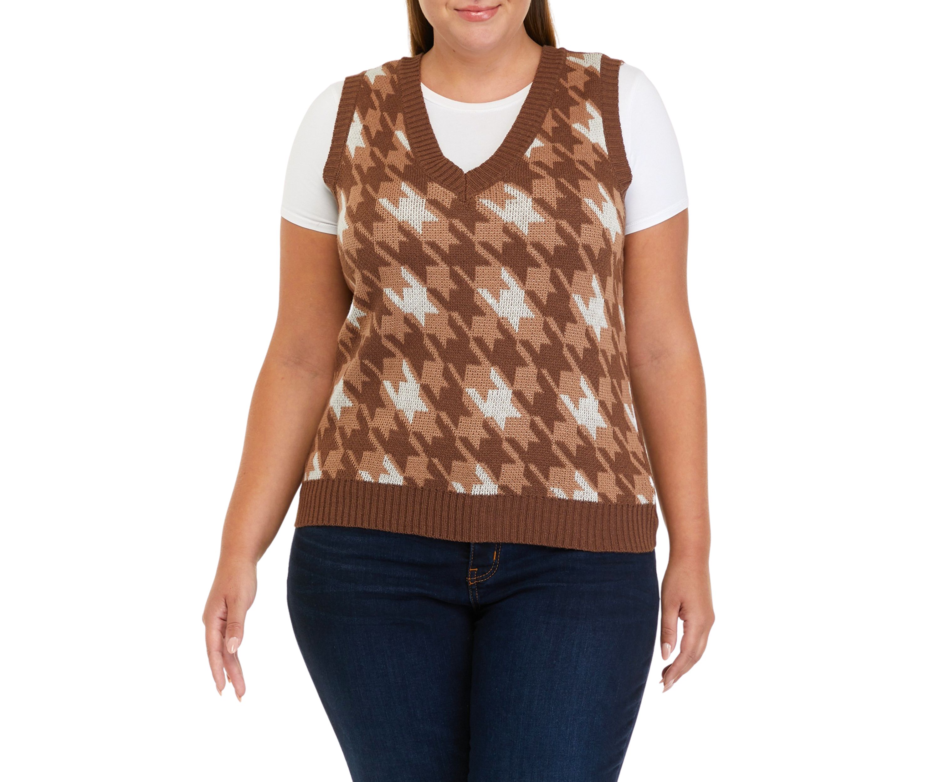 Plus Size Sleeveless Sweater Vest