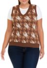Plus Size Sleeveless Sweater Vest