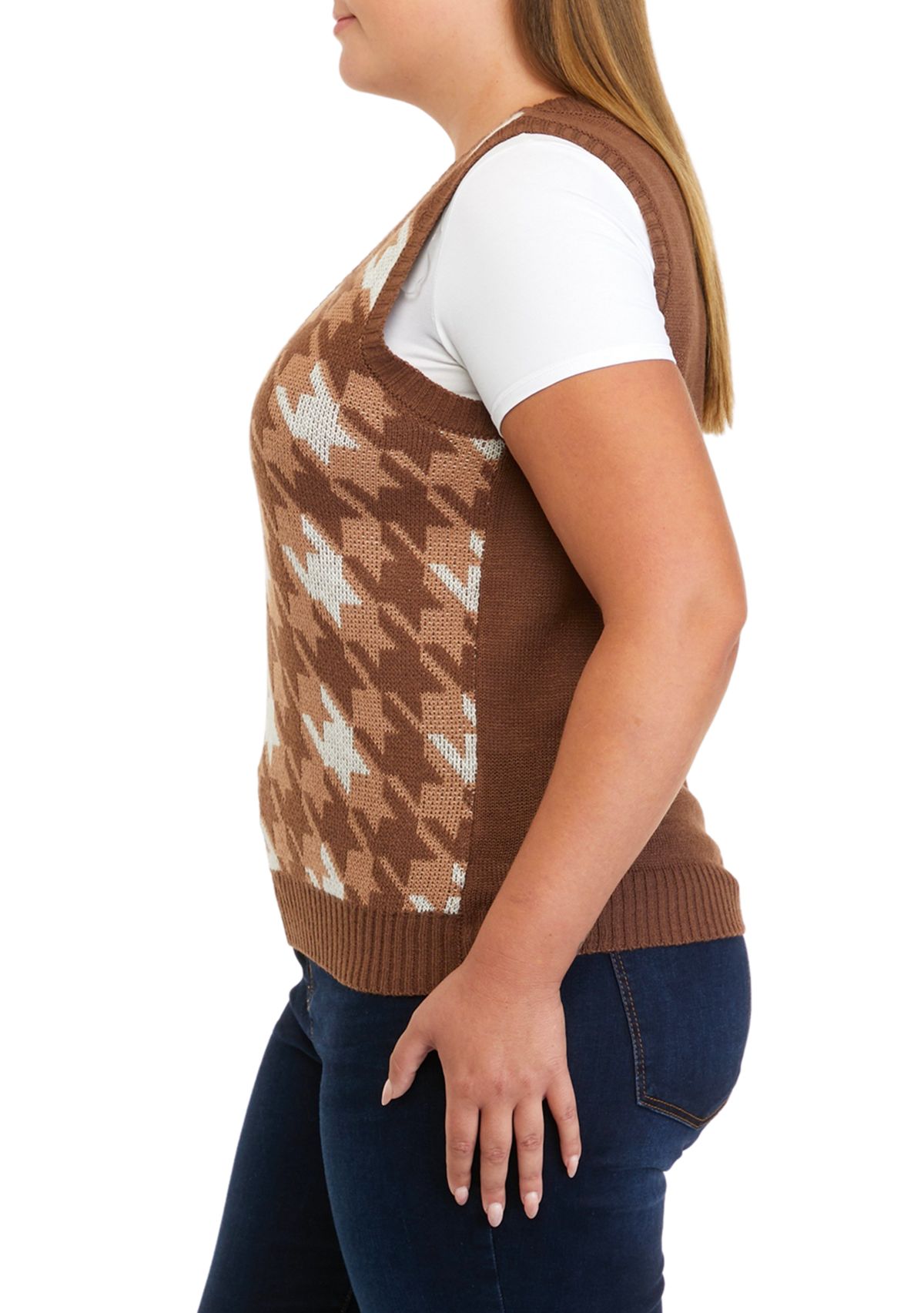 Plus Size Sleeveless Sweater Vest
