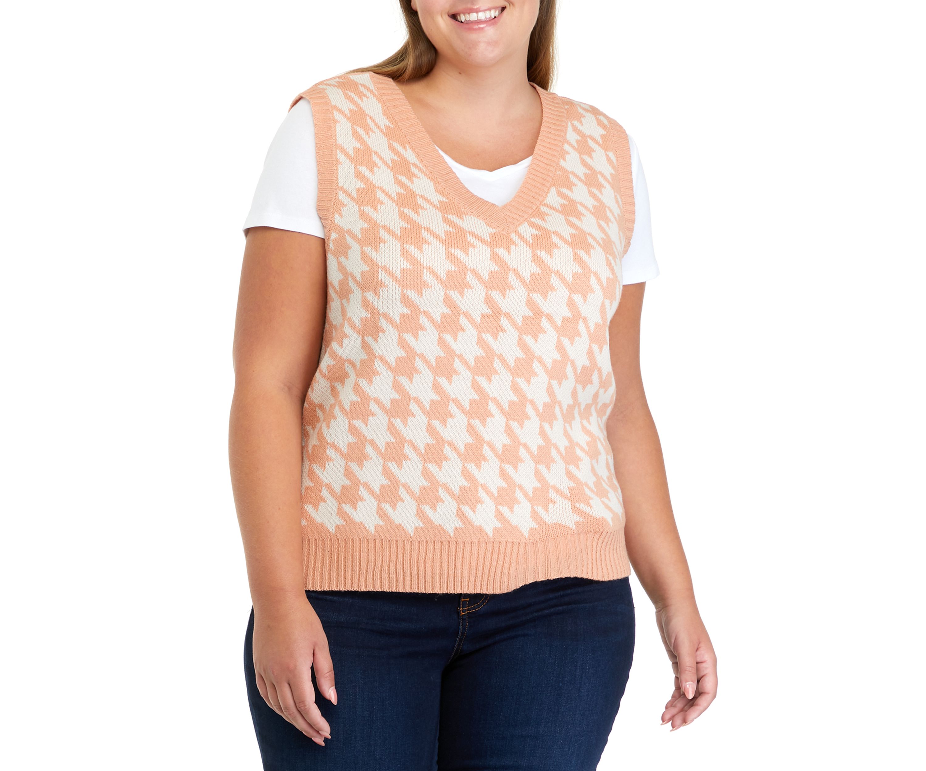 Plus Size Sleeveless Sweater Vest