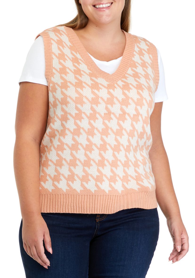 Plus Size Sleeveless Sweater Vest