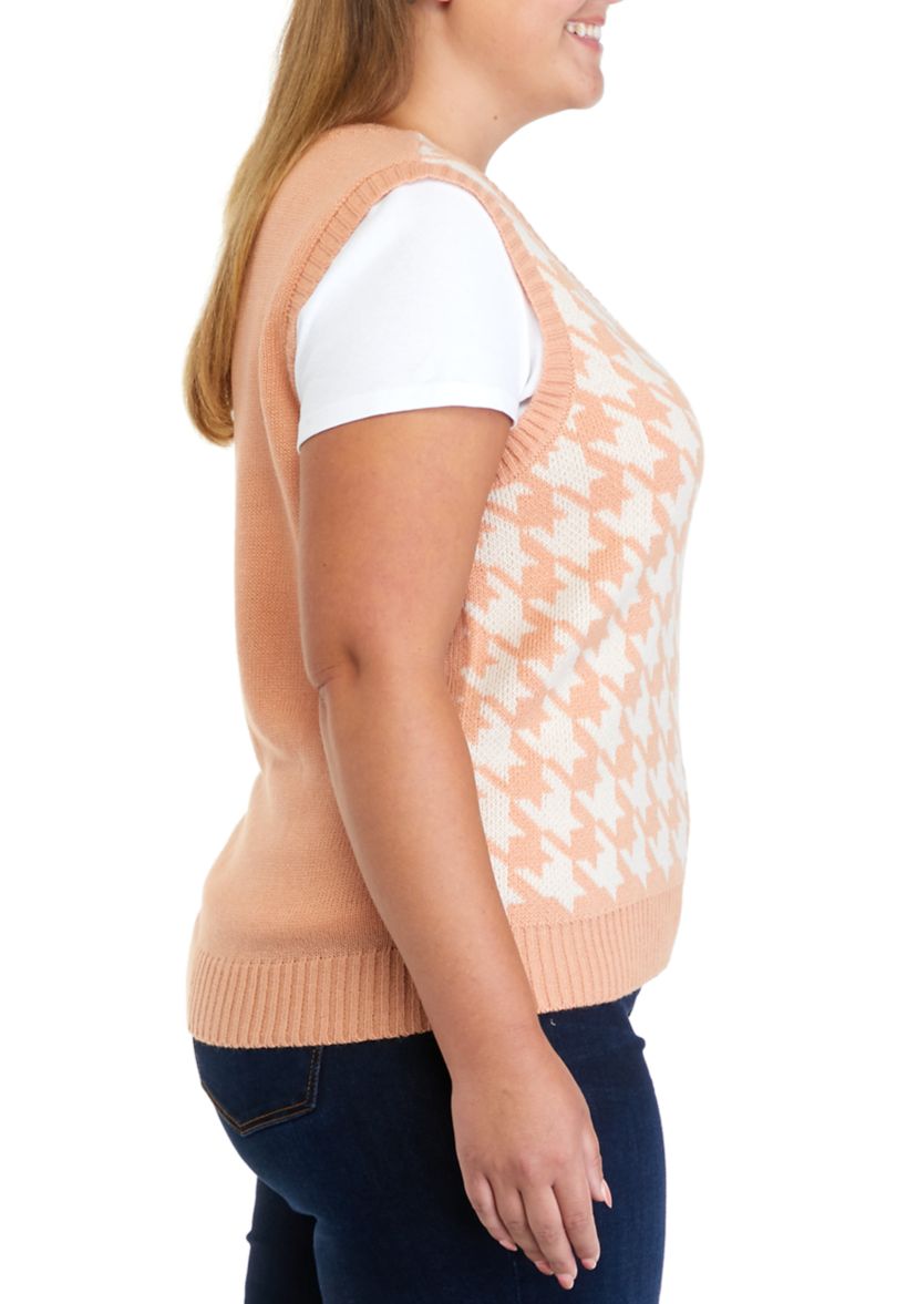 Plus Size Sleeveless Sweater Vest