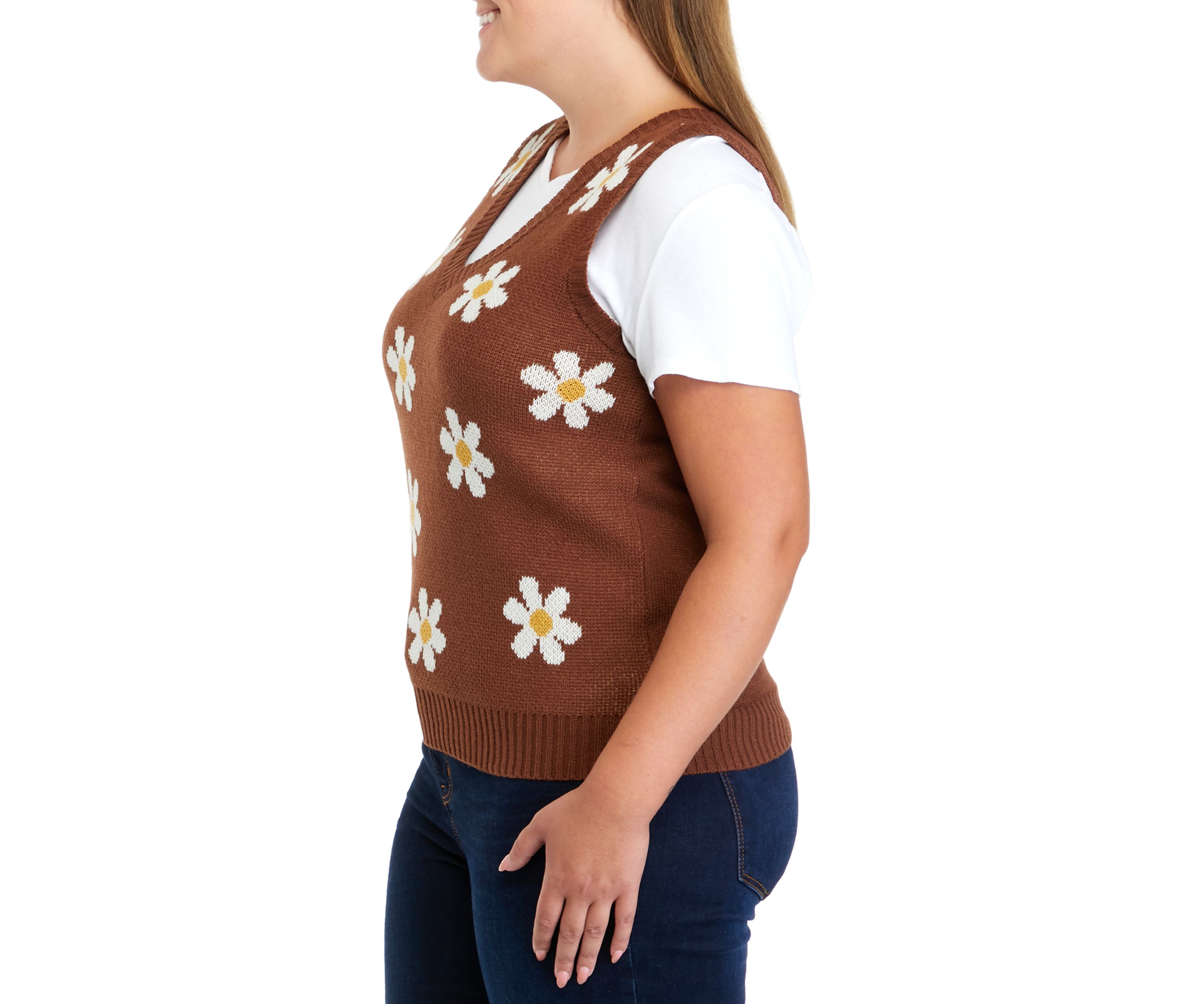 Plus Size Sleeveless Sweater Vest