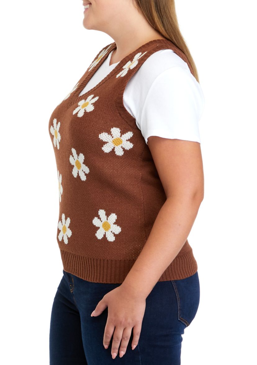 Plus Size Sleeveless Sweater Vest