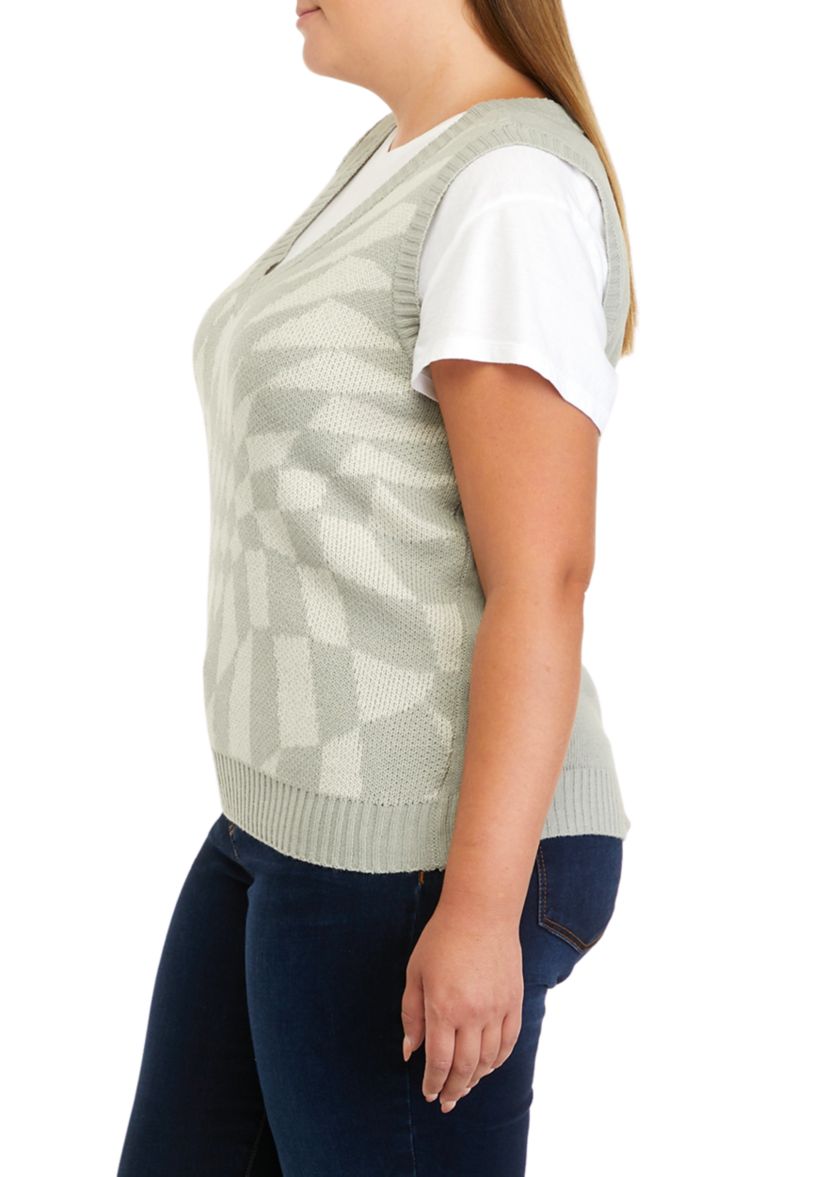 Plus Size Sleeveless Sweater Vest