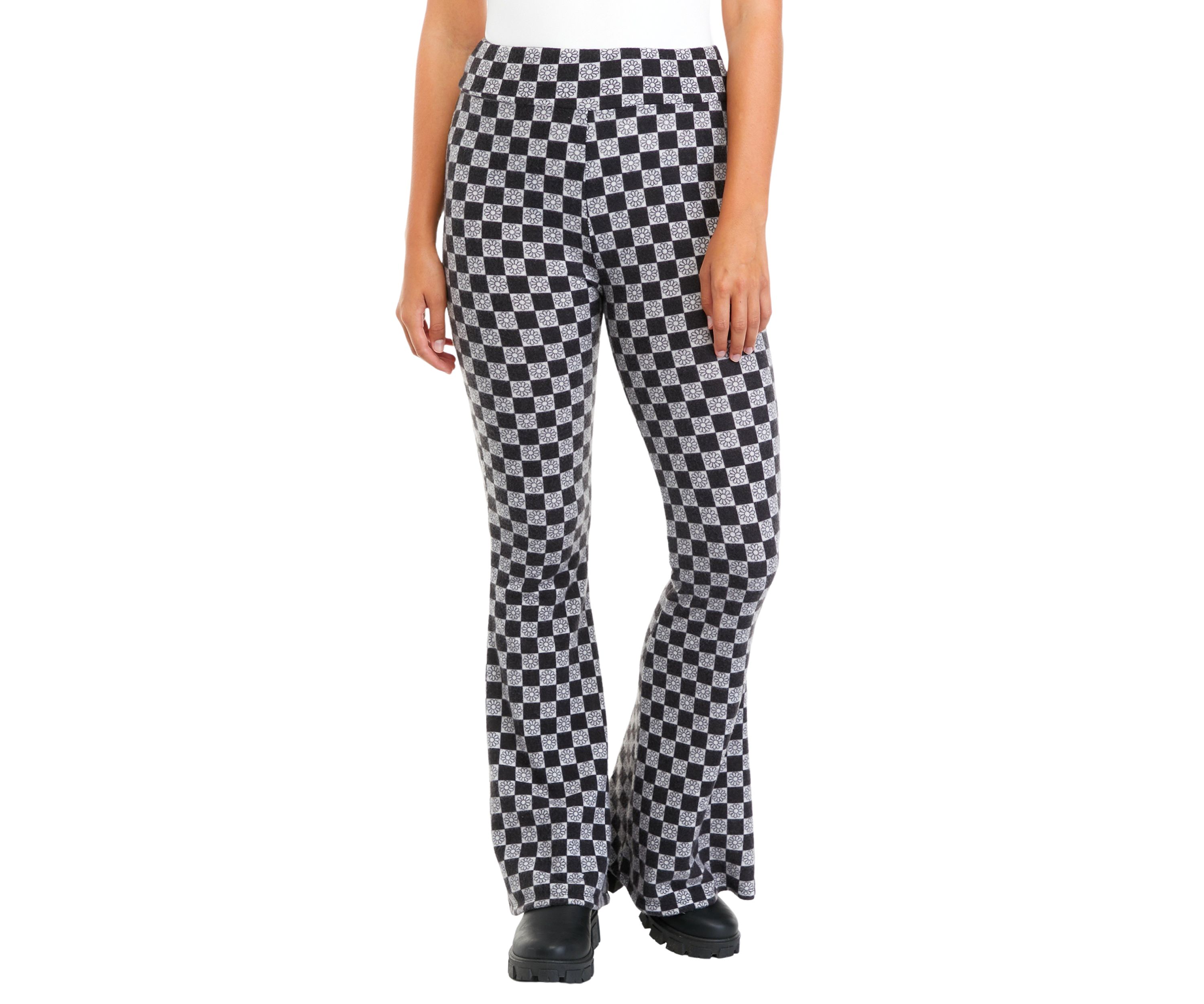 Juniors Pull On Hacci Flare Pants