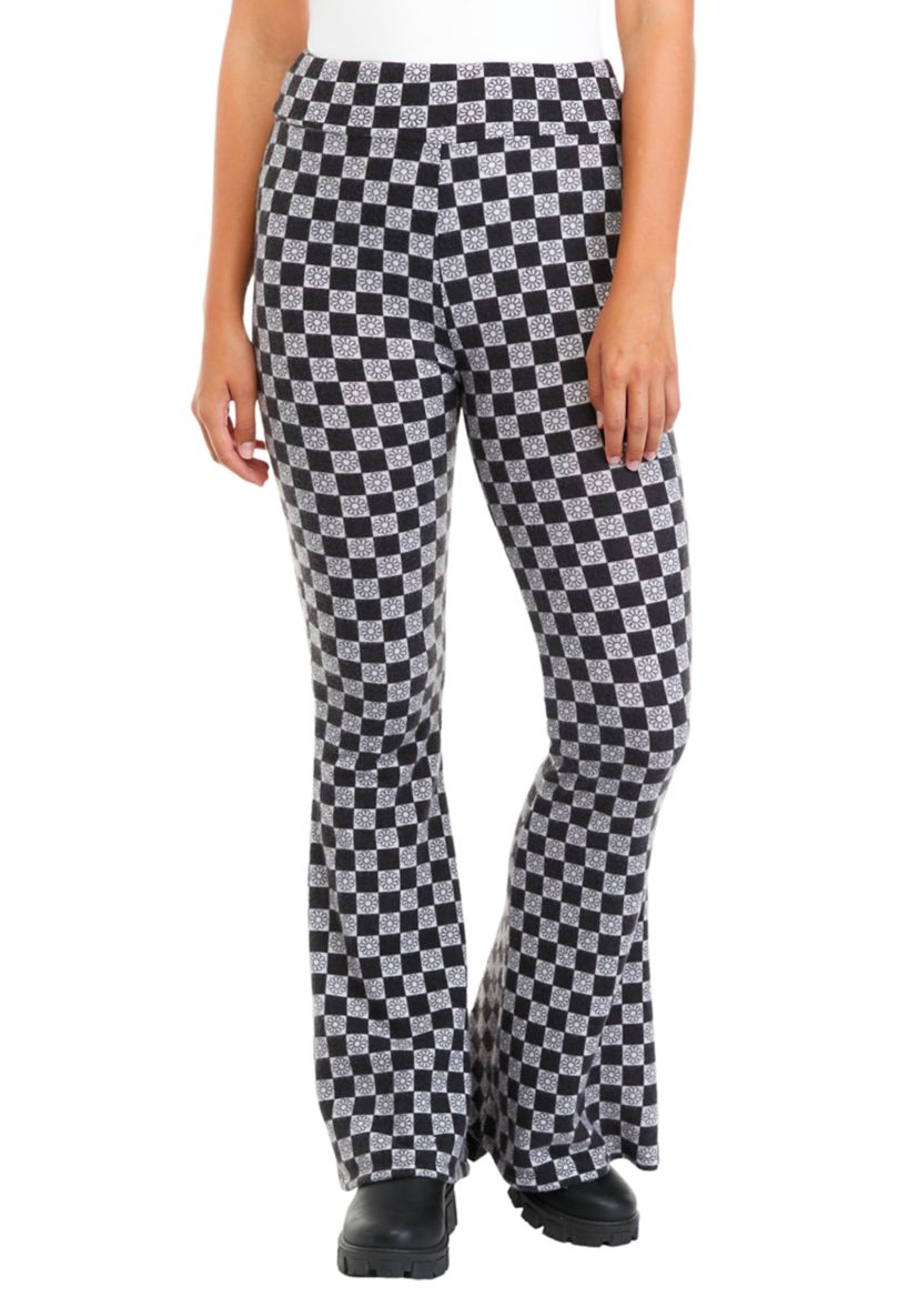 Juniors Pull On Hacci Flare Pants