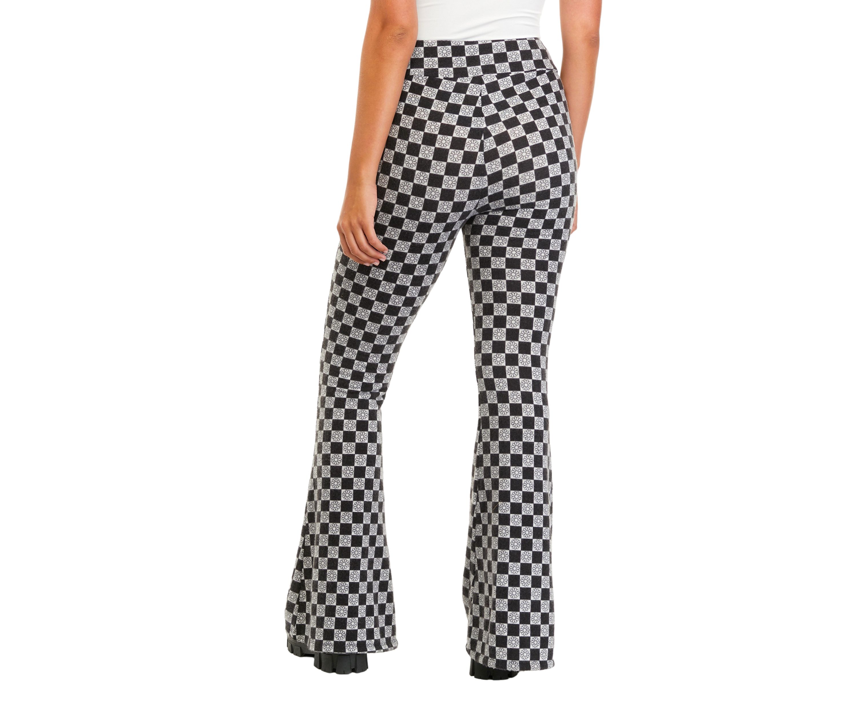 Juniors Pull On Hacci Flare Pants