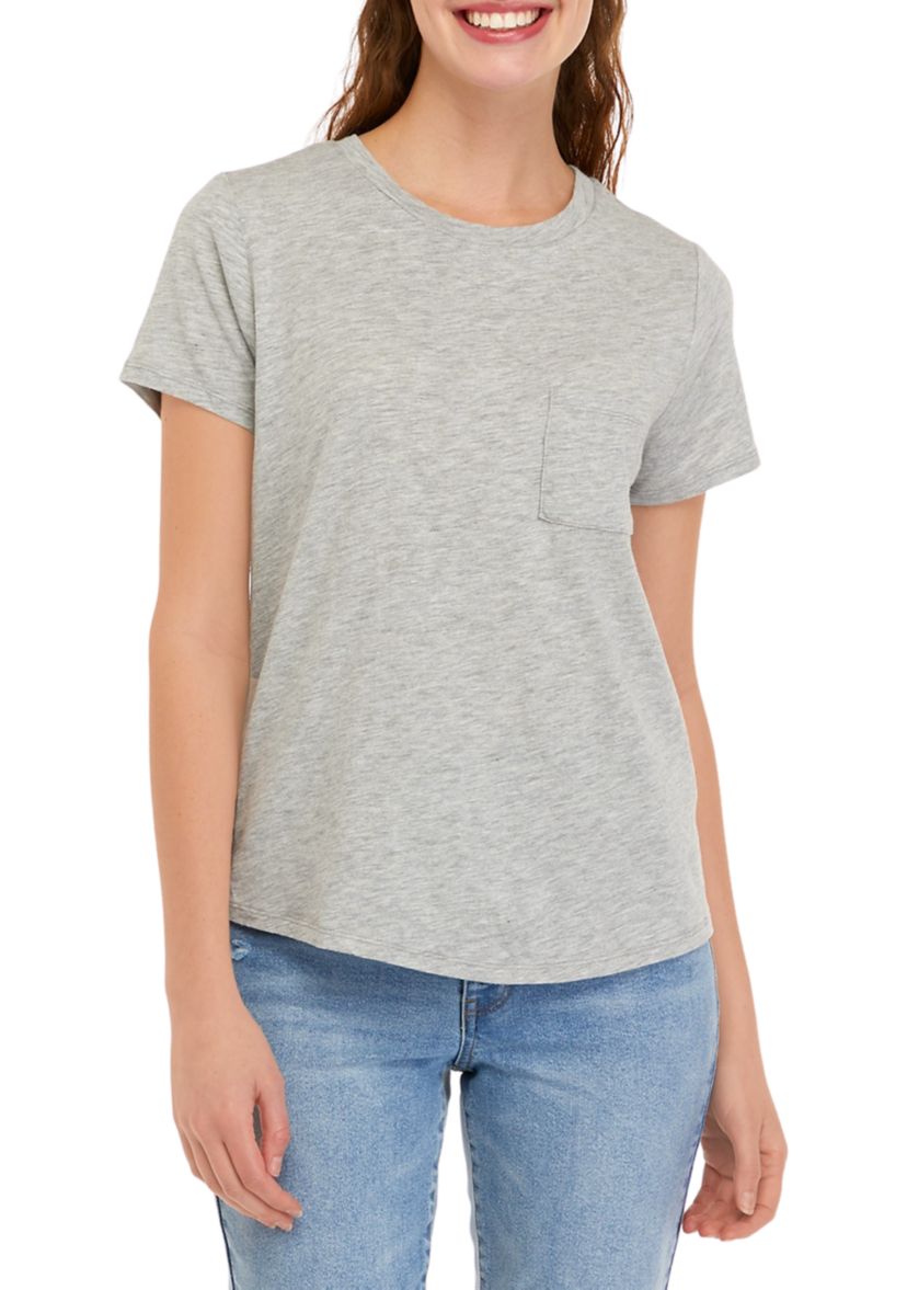 Juniors Short Sleeve Pocket T-Shirt 