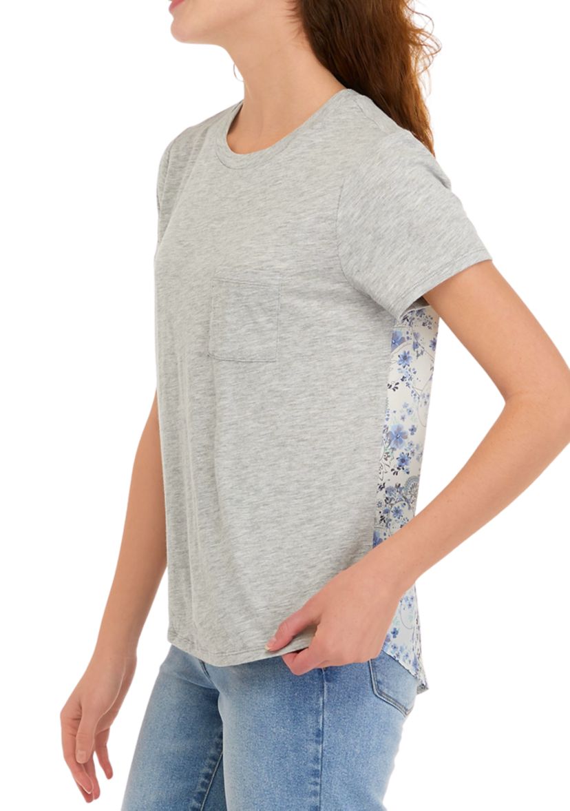 Juniors Short Sleeve Pocket T-Shirt 