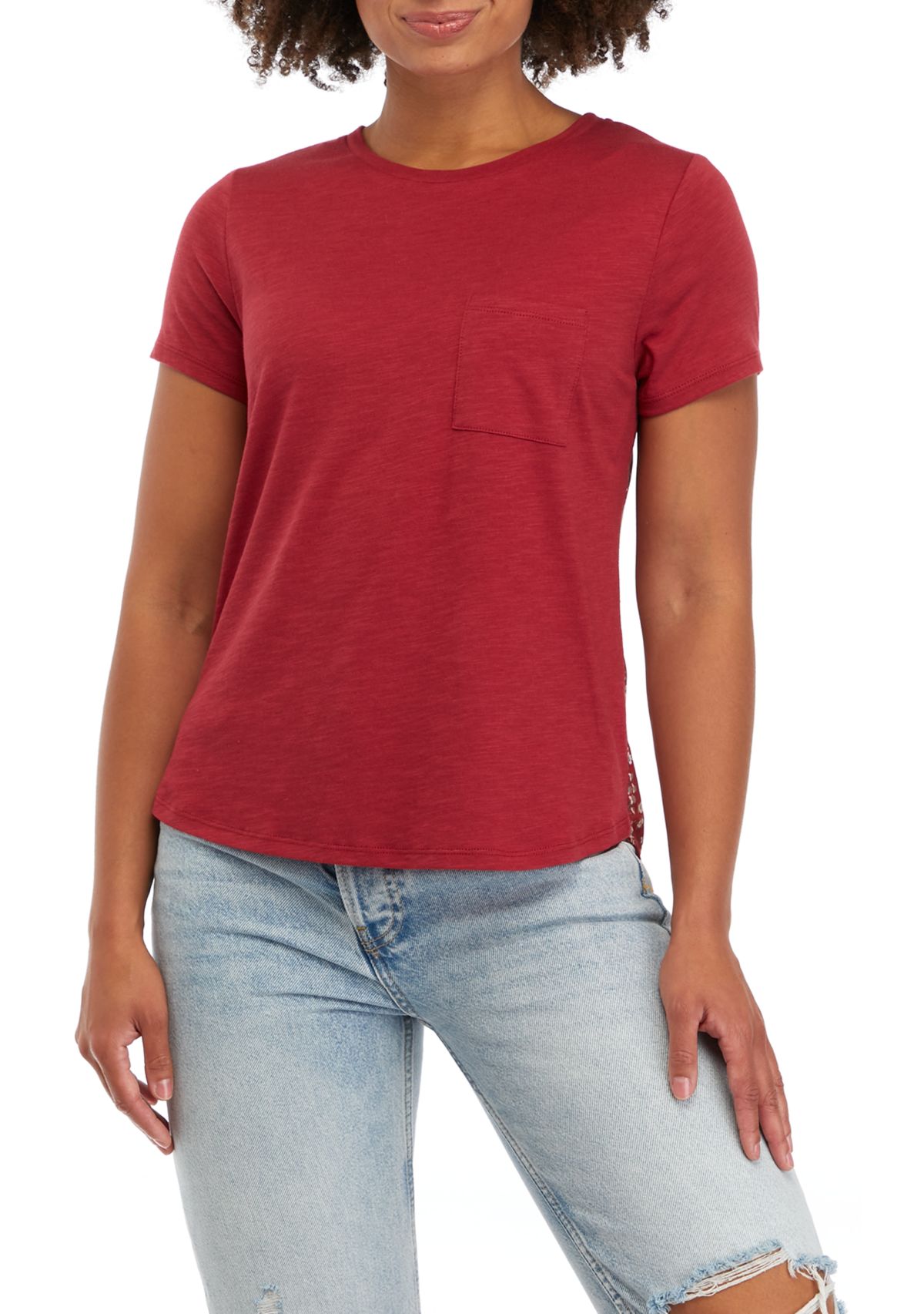 Juniors Short Sleeve Pocket T-Shirt 