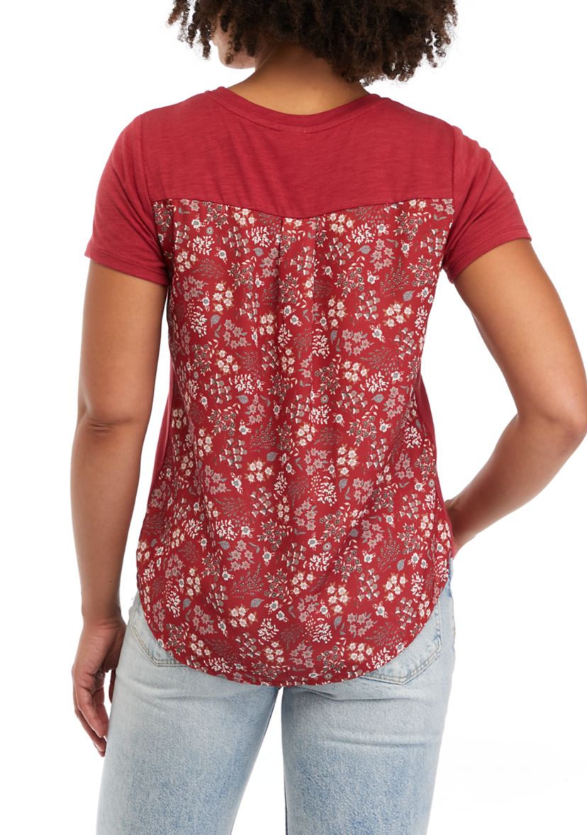 Juniors Short Sleeve Pocket T-Shirt 
