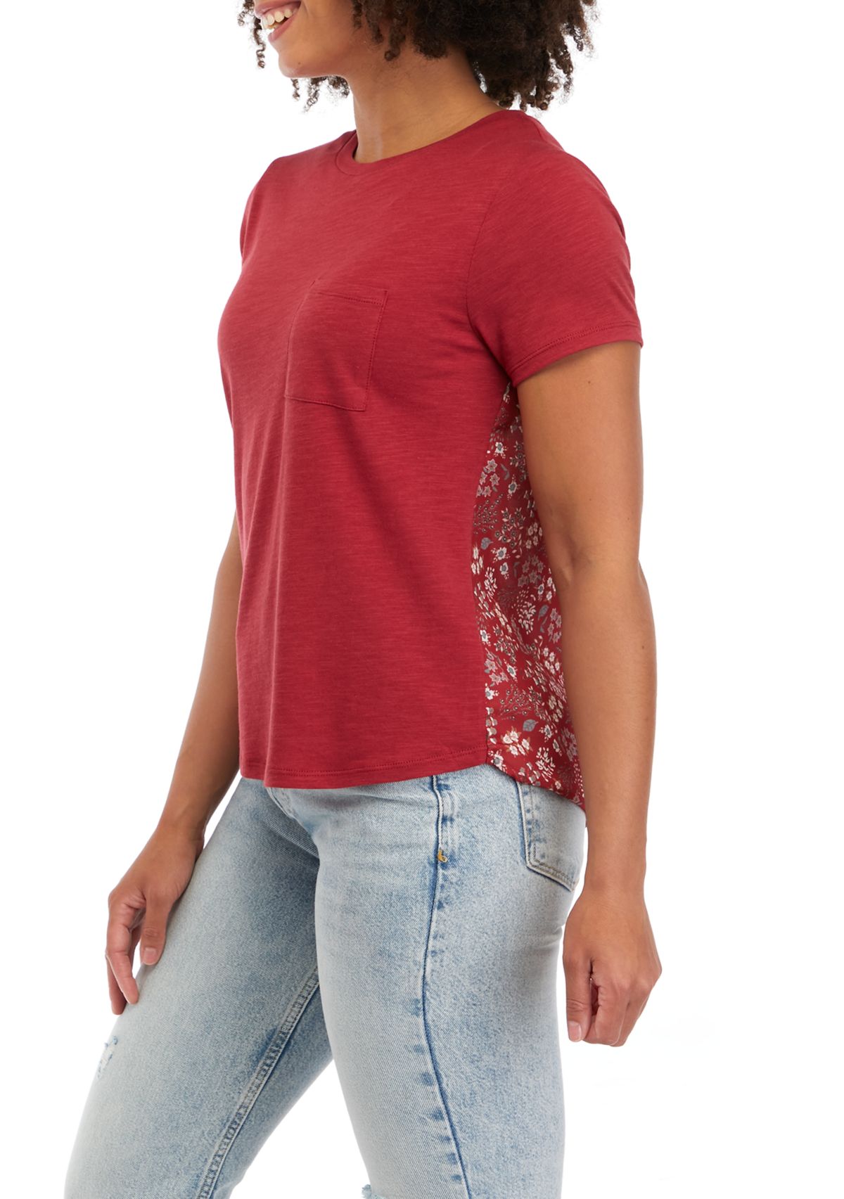 Juniors Short Sleeve Pocket T-Shirt 