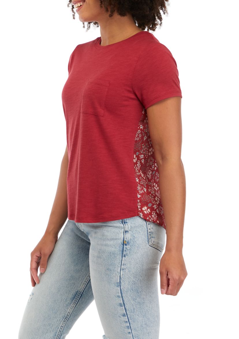 Juniors Short Sleeve Pocket T-Shirt 