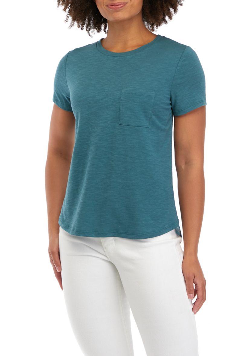   Juniors Short Sleeve Pocket T-Shirt 